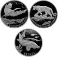 2019 2 Rubles Russia Series: Red Data Book 3 Coins Silver