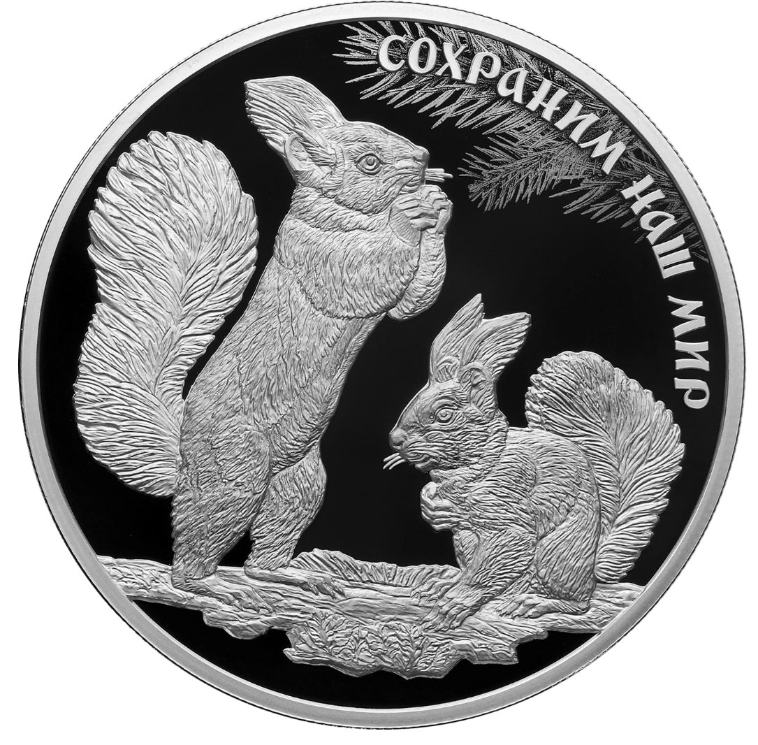 [PRE-ORDER] 2023 25 Rubles Red Squirrel Series: Protect Our World 5oz Silver coin Russia