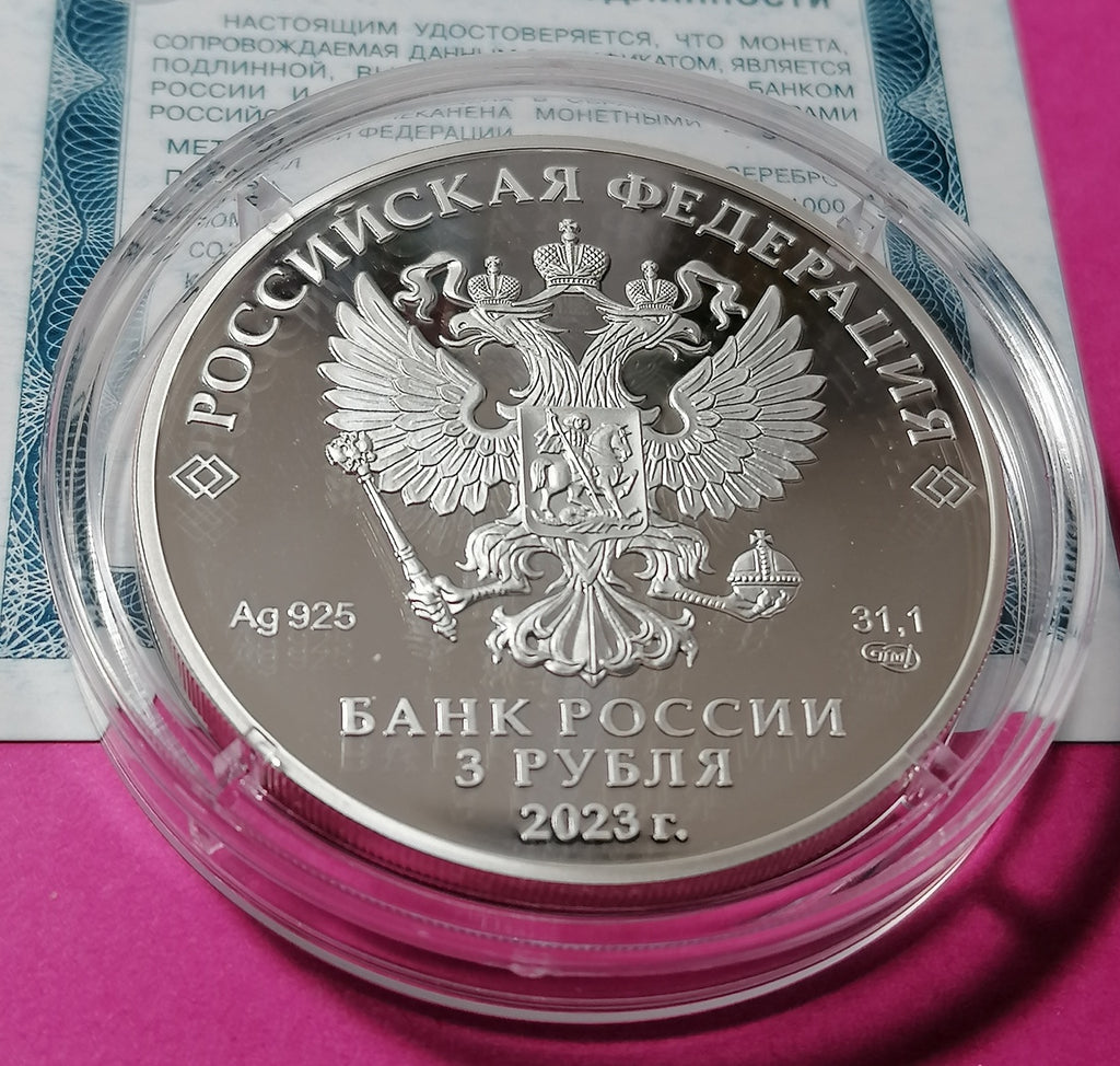 [PRE-ORDER] 2023 3 Rubles The 100th Anniv. of the Domestic Civil Aviation 1oz Silver Proof